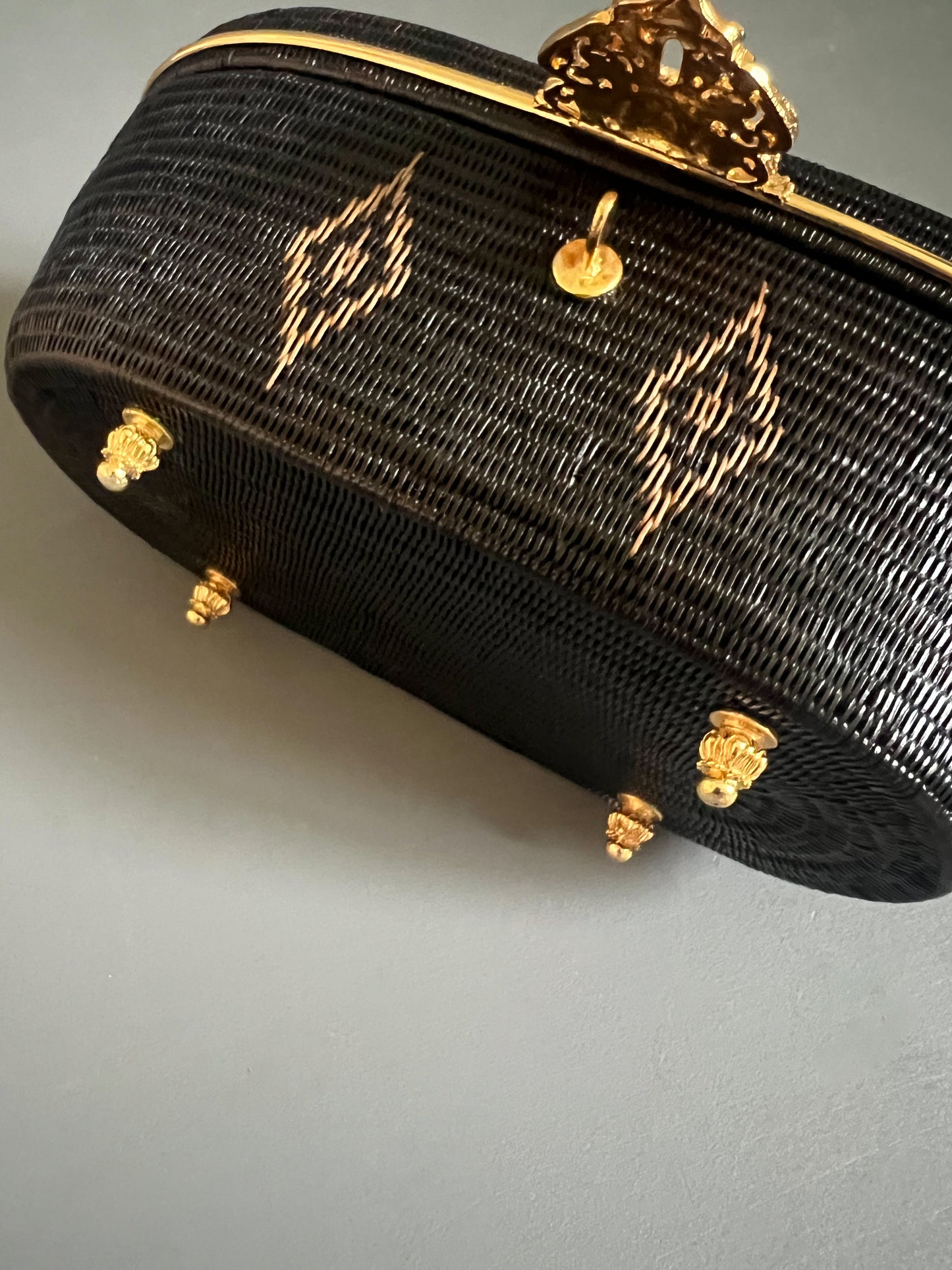 Soeru ヤーンリパオバッグ ハードタイプ 黒色 タイ伝統工芸