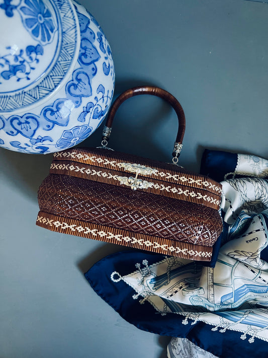 Soeru ヤーンリパオバッグCR2510|ソフトタイプ(ブラウン/タイ伝統工芸)