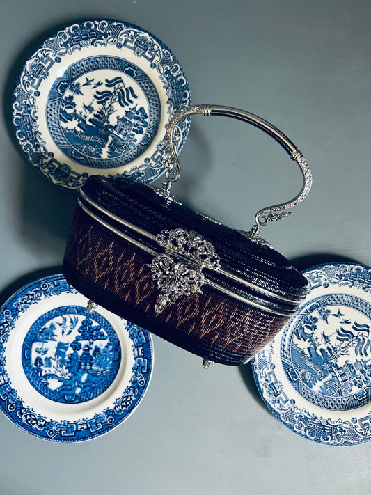 Soeru ヤーンリパオバッグ ハードタイプ 黒色 タイ伝統工芸