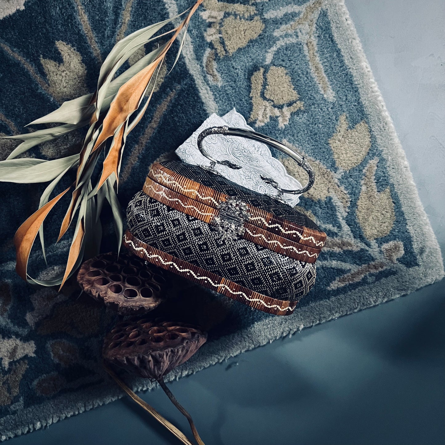 クロムライナ シルバーラウンドバッグ SR2313