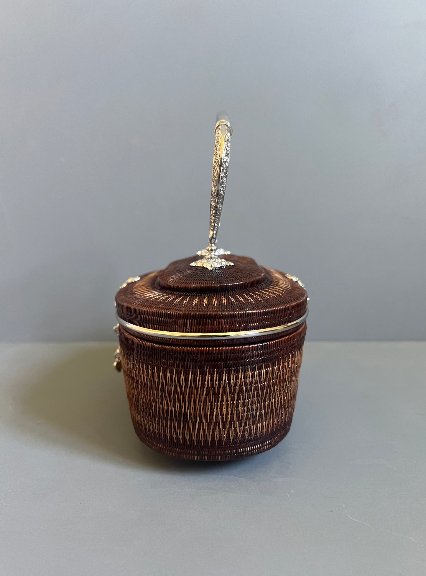 Soeru ヤーンリパオバッグ ハードタイプ 茶色 タイ伝統工芸