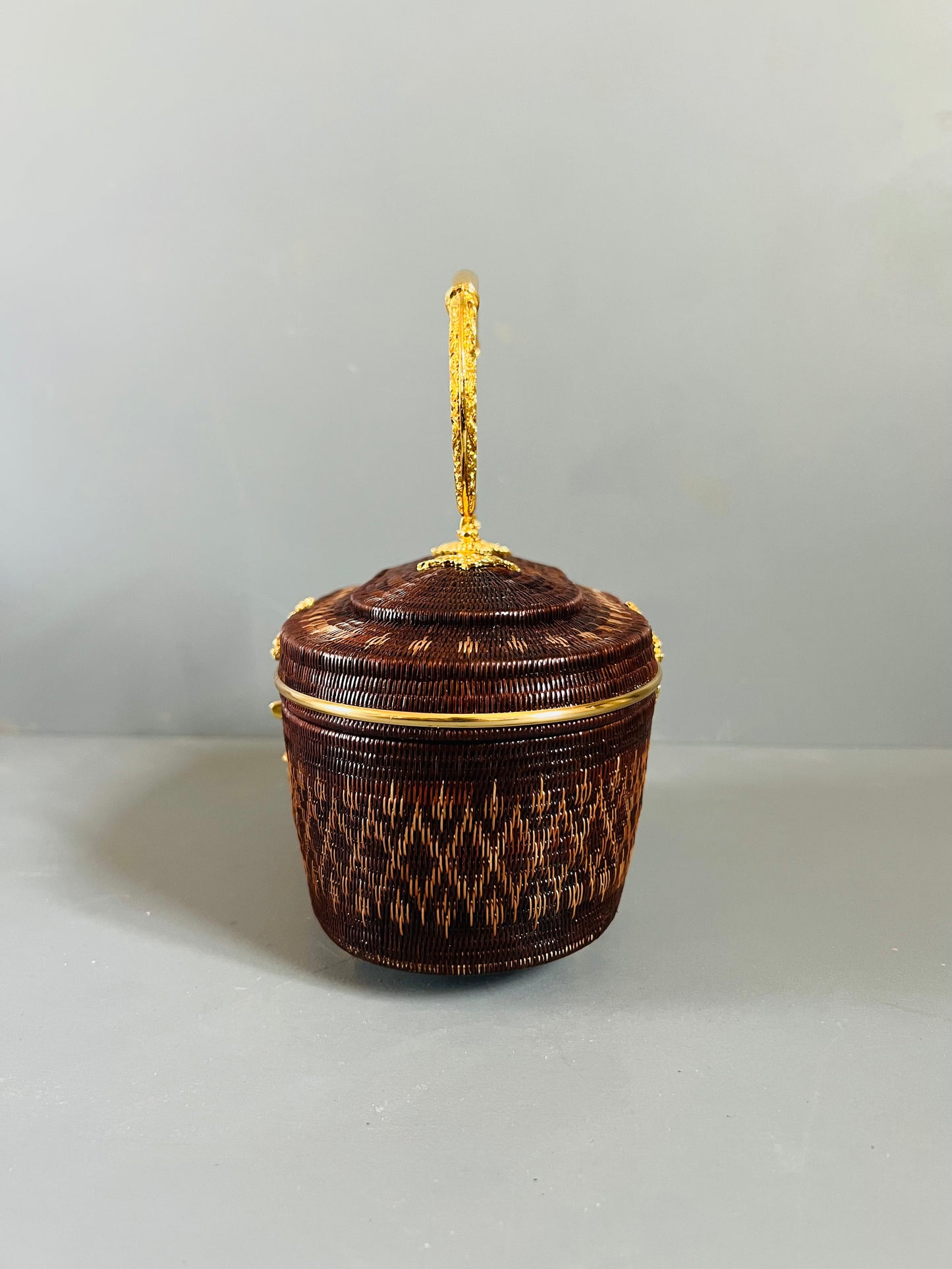 Soeru ヤーンリパオバッグGR2601｜ハードタイプ（ブラウン／タイ伝統工芸）