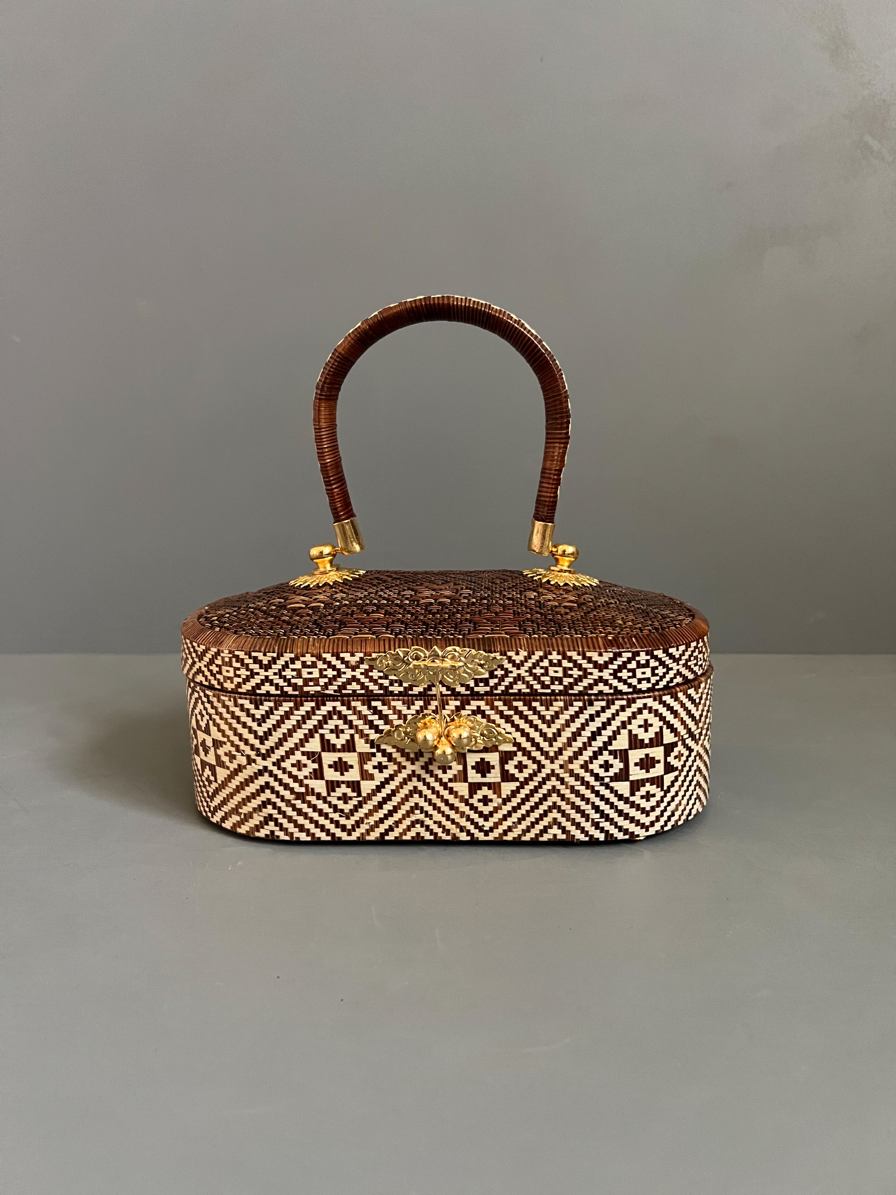 Soeru ヤーンリパオバッグCR2401｜ソフトタイプ（ブラウン・ホワイト