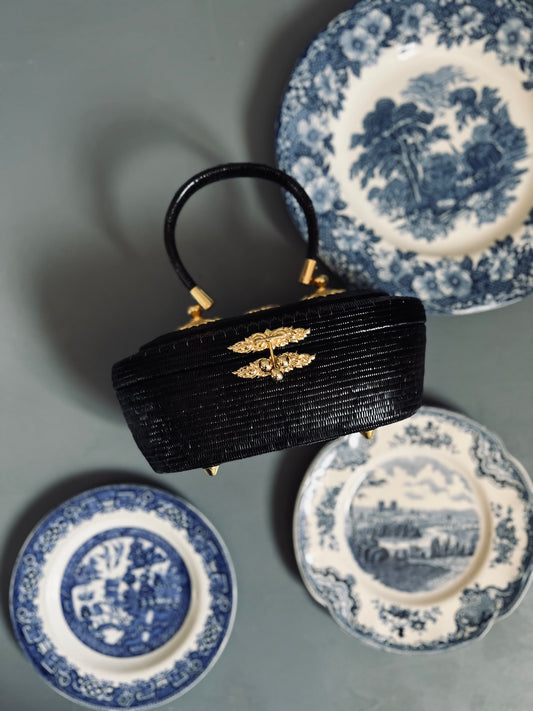 Soeru ヤーンリパオバッグCR2603｜ハードタイプ（ブラック／タイ伝統工芸）