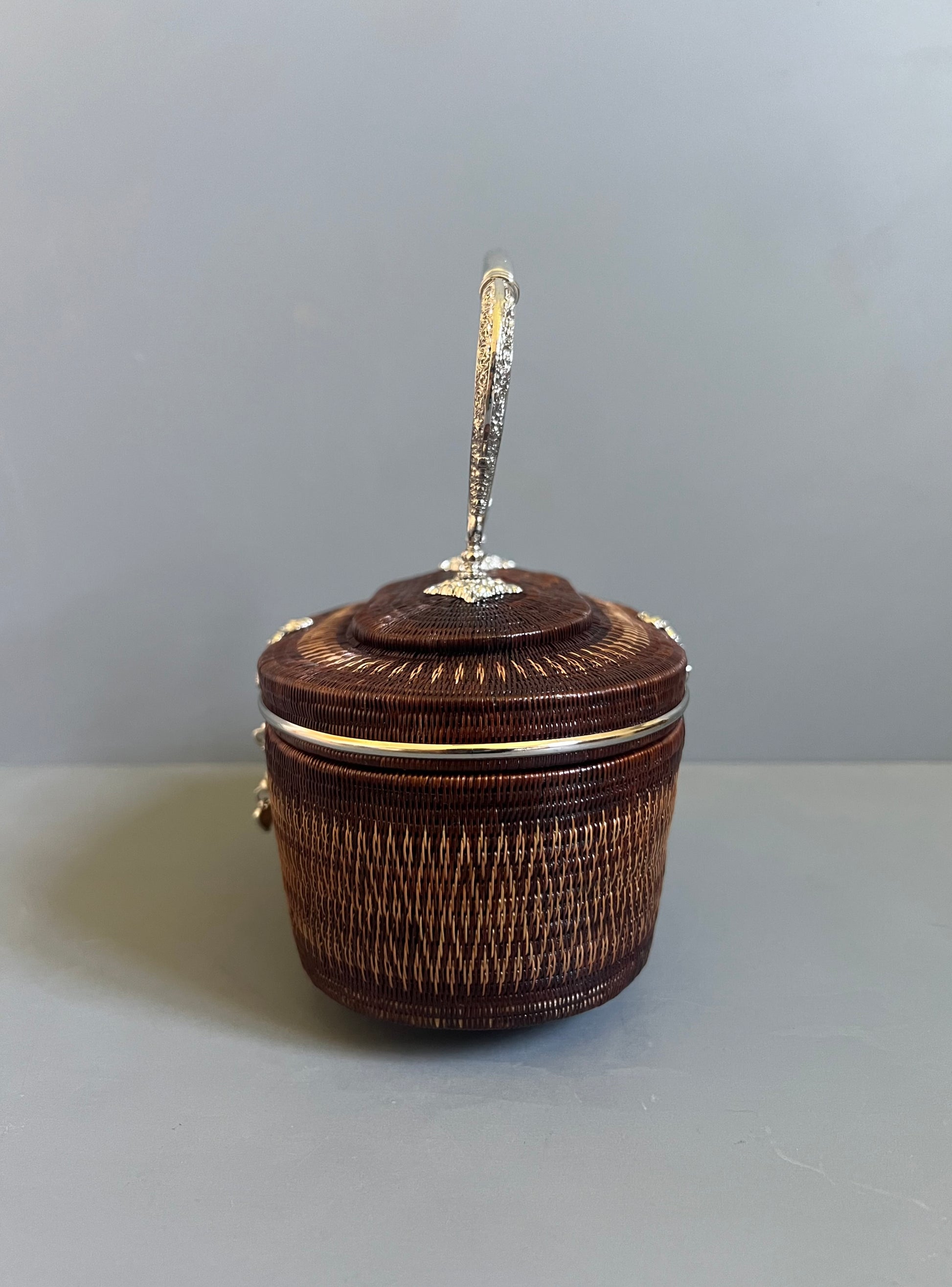 Soeru ヤーンリパオバッグ ハードタイプ 茶色 タイ伝統工芸 